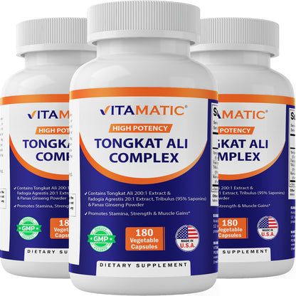 Tongkat Ali Extract 200 :1 Extract for Men (Longjack) Eurycoma Longifolia  1800 mg 180 Capsules