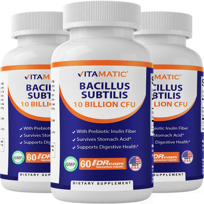 Bacillus Subtilis 10 Billion per DR Capsule 60 Count