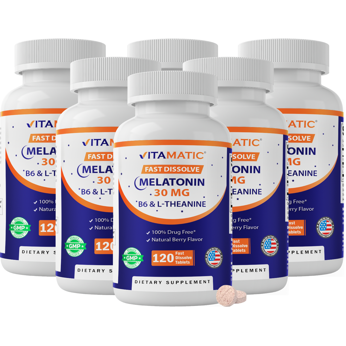 Melatonin 30 mg with L-Theanine & B6 Tablets