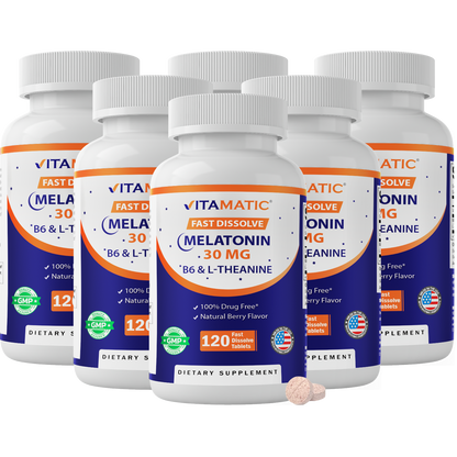 Melatonin 30 mg with L-Theanine & B6 Tablets