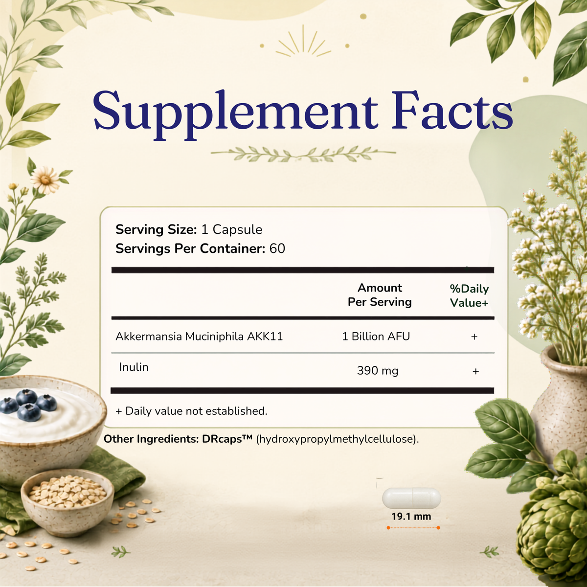 Vitamatic Akkermansia Muciniphila Gut Health, 60 DR Capsules