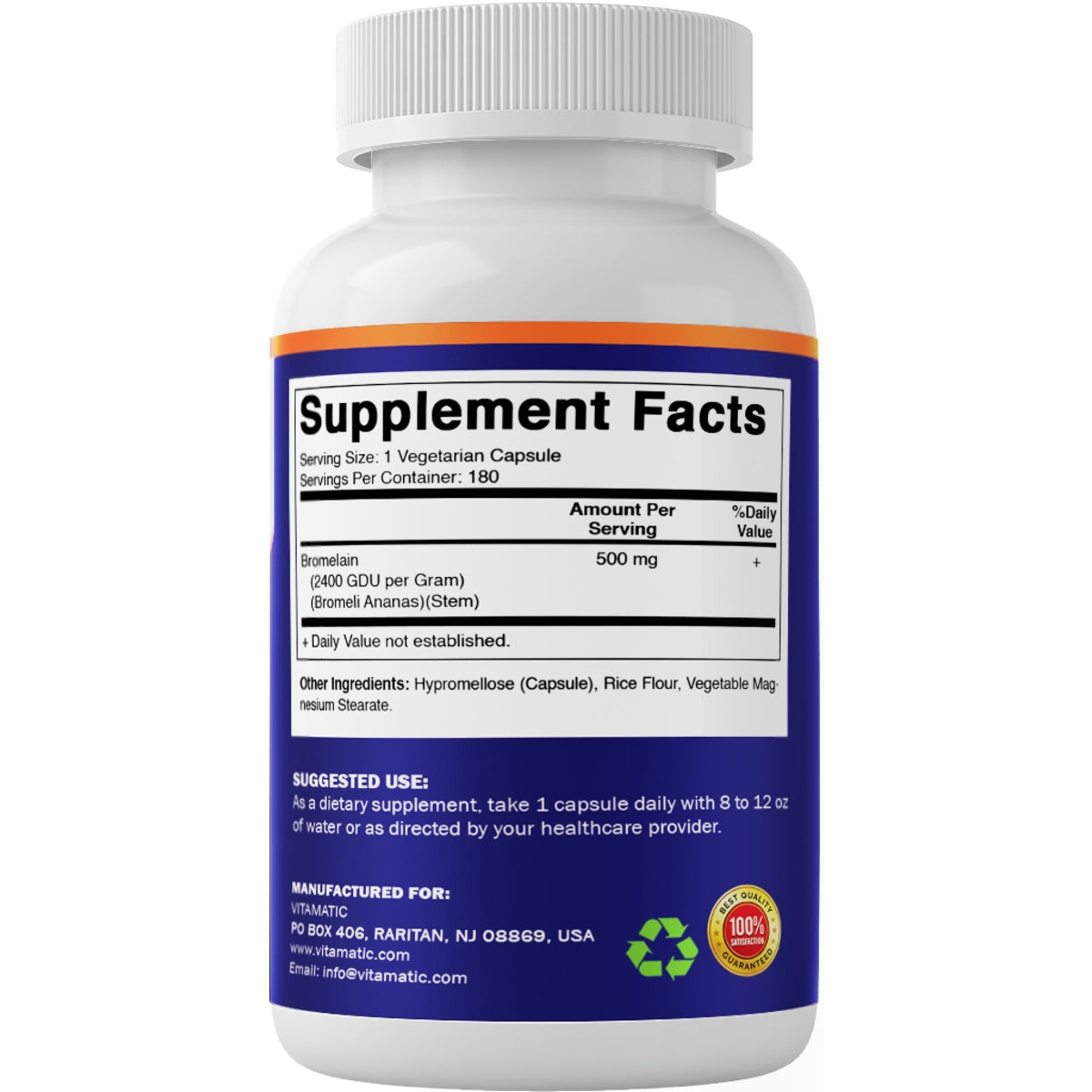 Bromelain 500mg 2400 GDU/g Capsules