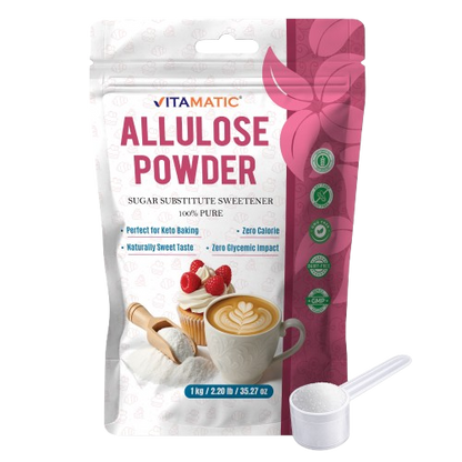 Allulose Powder 1 kg (2.2 lb) – Zero Calorie Sugar Substitute Sweetener – 1:1 Sugar Replacement