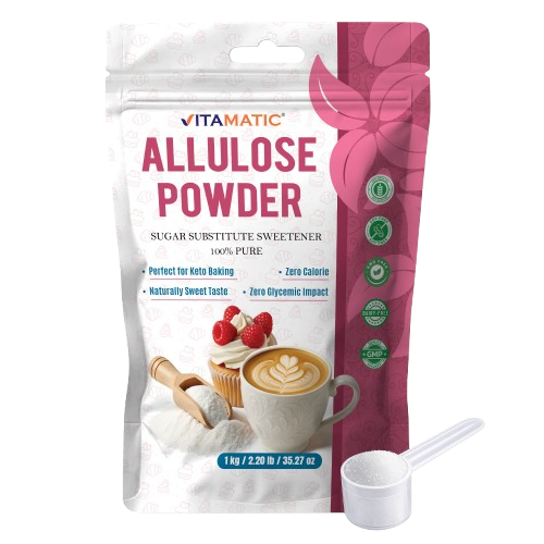 Allulose Powder 1 kg (2.2 lb) – Zero Calorie Sugar Substitute Sweetener – 1:1 Sugar Replacement