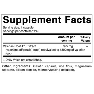 Valerian Root 1300 mg 240 Capsules