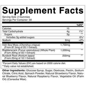 Irish Sea Moss 60 Vegan Gummies