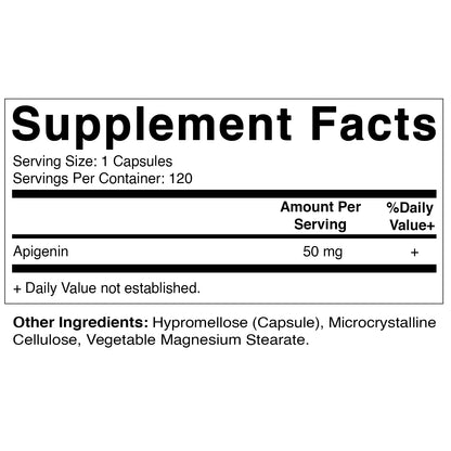 Apigenin 50 mg 120 Vegetarian Capsules
