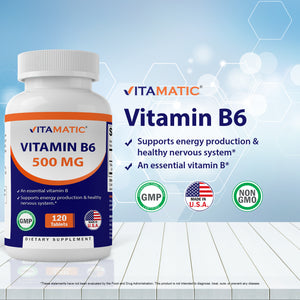 Vitamin B6 500 mg 120 Tablets