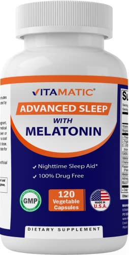 Advanced Sleep Aid with Melatonin - 120 Vegetable Capsules