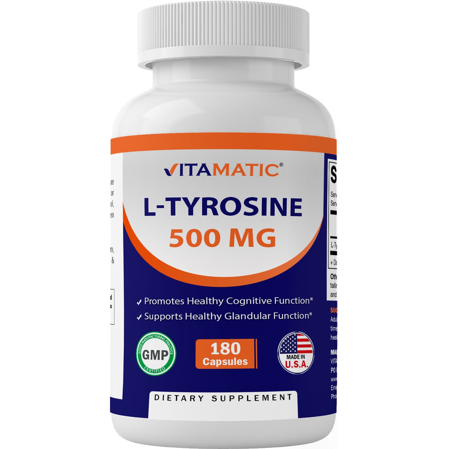 L-Tyrosine 500 mg 180 Veg Capsules
